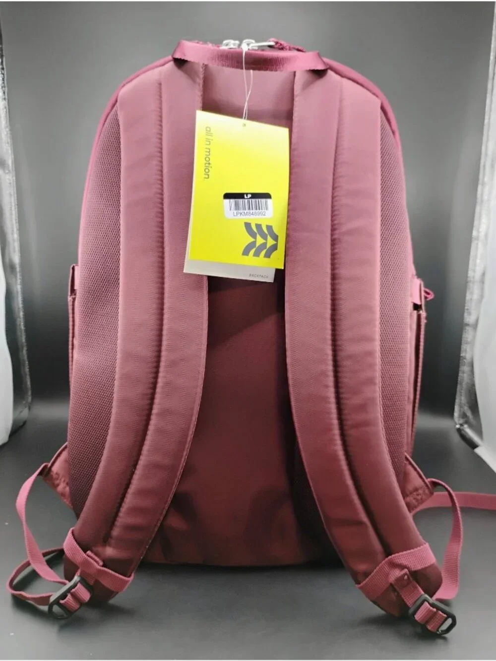 All In Motion Burgundy Backpack With Multiple Compartments Functional